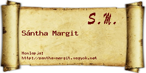 Sántha Margit névjegykártya