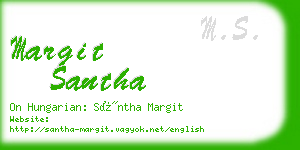 margit santha business card